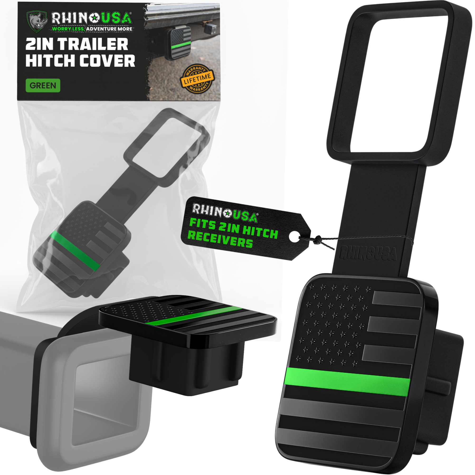 2" American Flag Hitch Cover