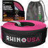 Rhino USA 3 inch by 20 foot ultimate recovery tow strap in pink with camo storage bag
