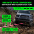 Recover with confidence using Rhino USA 3 inch recovery tow strap with 10,000 lb working load and 30,000 lb break