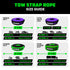 Tow strap size guide comparing 2 inch, 3 inch, 4 inch, and 6 inch Rhino USA recovery tow straps by capacity