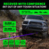 Recover with confidence using Rhino USA 3 inch recovery tow strap with 10,000 lb working load and 30,000 lb break