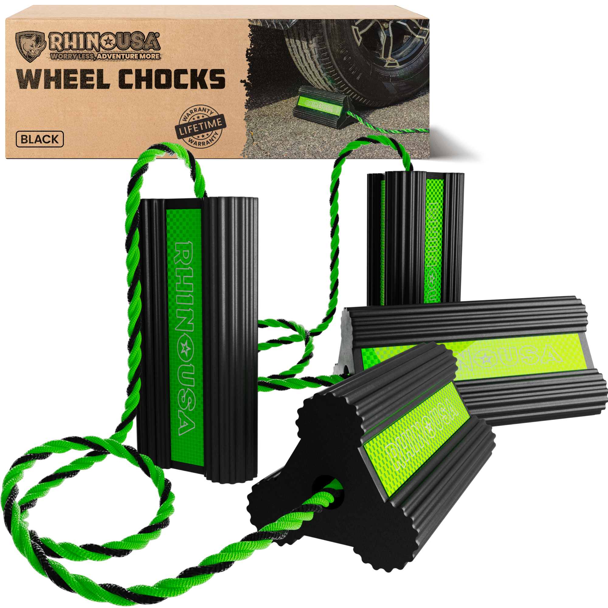 Heavy-Duty Rubber Wheel Chocks