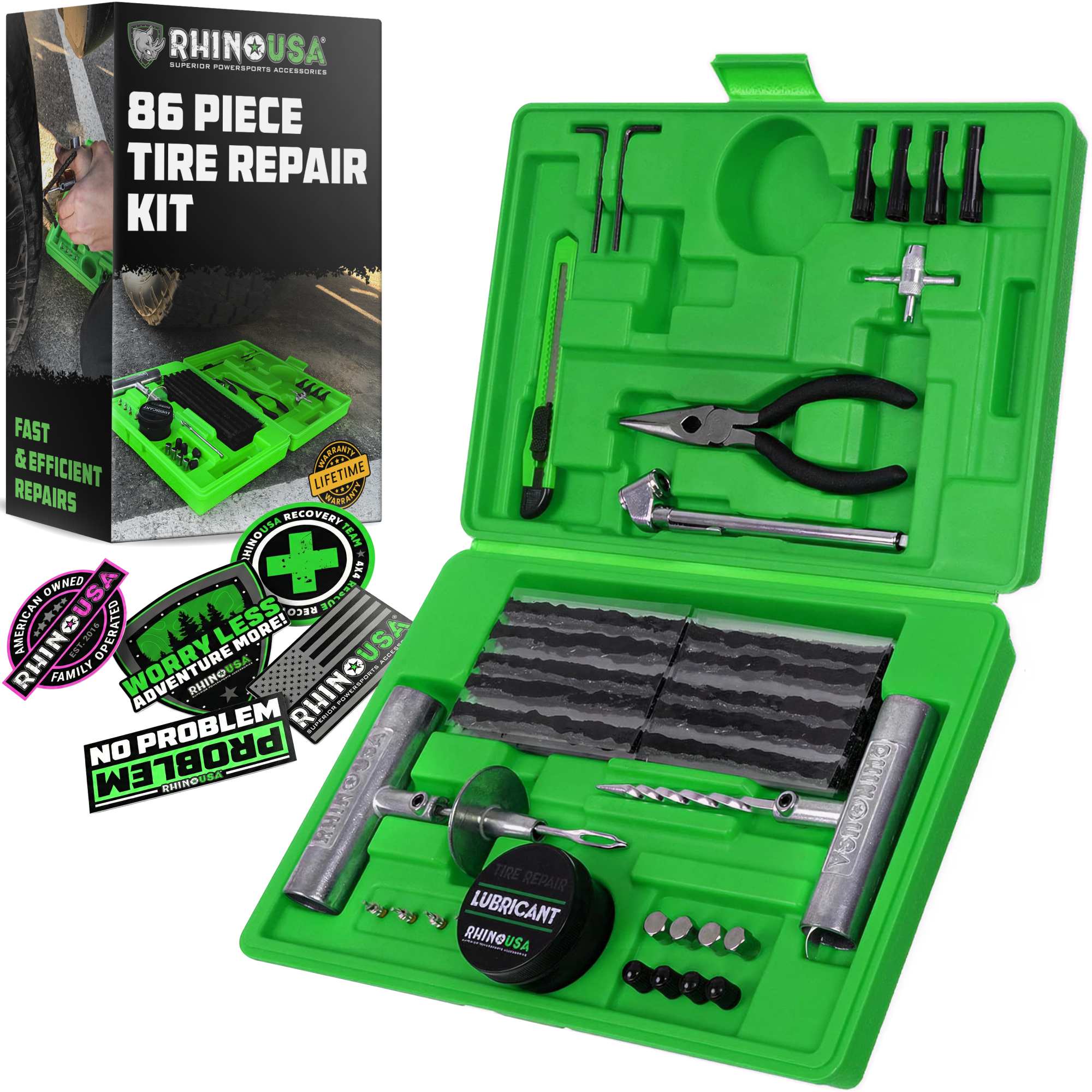 86 Piece Tire Repair Kit
