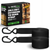 Rhino USA 2 inch by 20 foot extension tie-down strap 2-pack in black with S-hooks and retail box