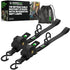 Retractable Ratchet Straps w/ Integrated Soft Loops