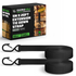 Rhino USA 1 inch by 20 foot extension tie-down strap 2-pack in black with S-hooks and retail box