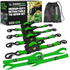 1" x 10' Retractable Ratchet Straps