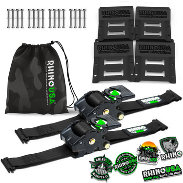Retractable UTV Wheel Chock Tie-Down Kit